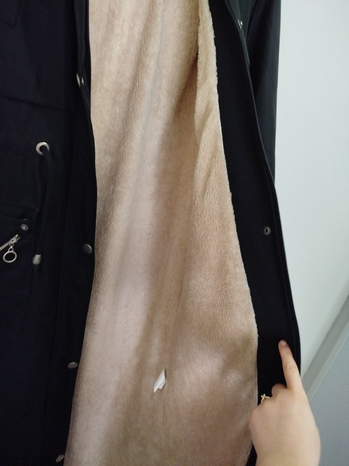 Siyah Uzun Kadın Kemerli Ceket - Görsel 3