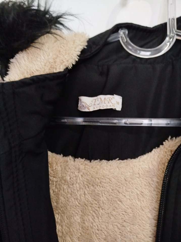 Siyah Uzun Kadın Kemerli Ceket - Görsel 2