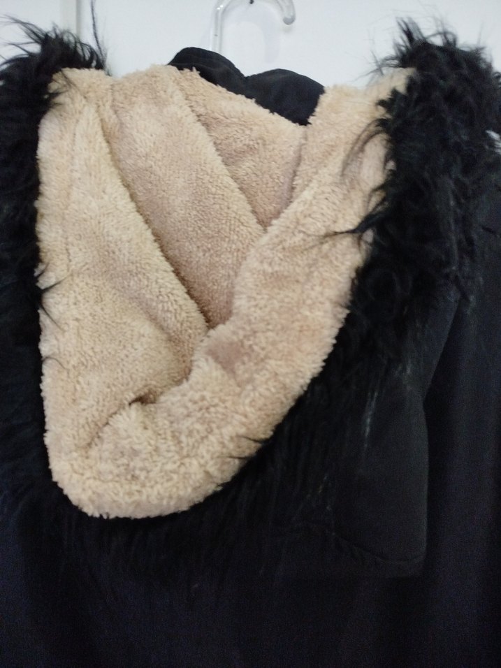 Siyah Uzun Kadın Kemerli Ceket - Görsel 4