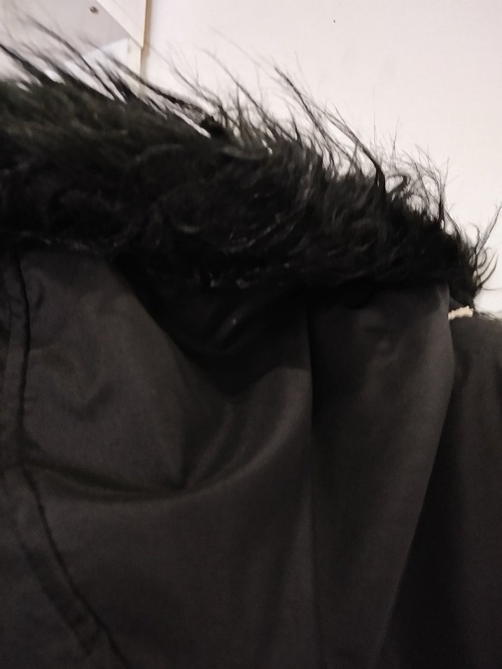 Siyah Uzun Kadın Kemerli Ceket - Görsel 5