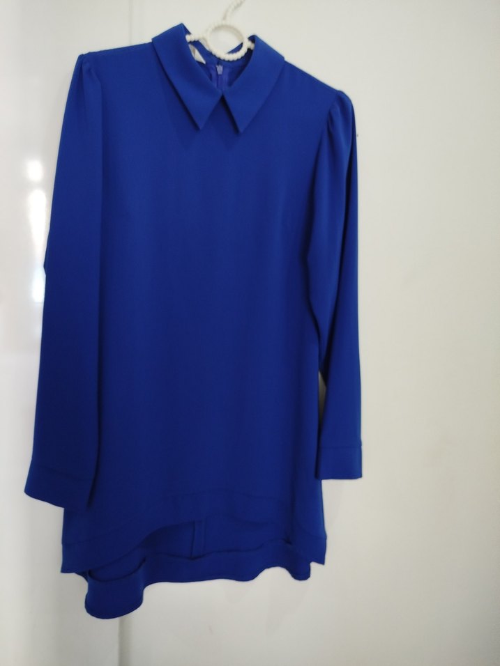 Kadın Lacivert Uzun Kollu Tunik - Görsel 2