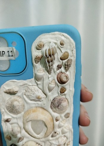 Düğmeli Mavi Bohem Telefon Kılıfı ıp11 - Görsel 5