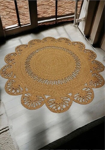 Jüt halı 80x80 cm