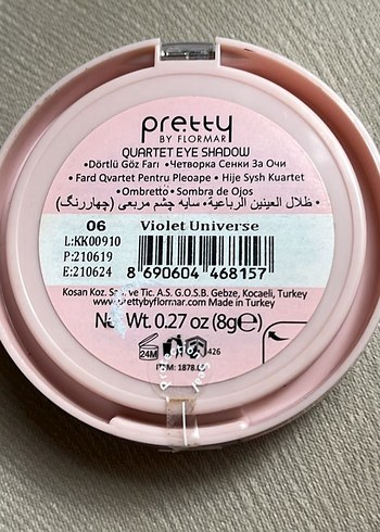  Beden Flormar Pretty Quartet Mor Far Paleti