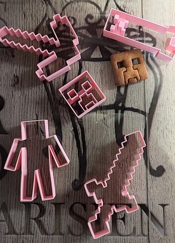 Minecraft 5'li Kurabiye Kalıbı