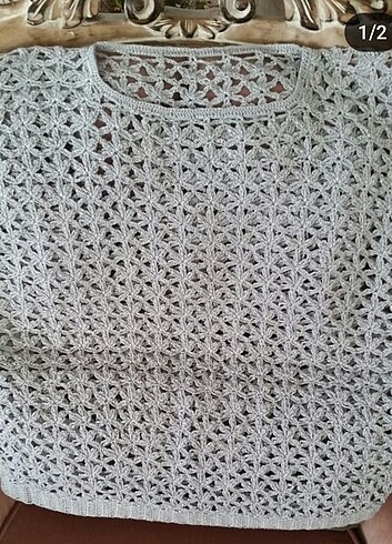 Diğer Hand made gümüs renk tıg isi bluz