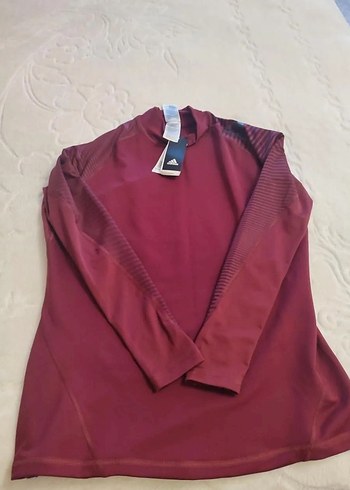 Adidas bordo Erkek Yüksek Yakalı Uzun Kollu Triko Üst - Görsel 5