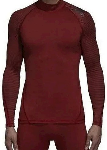 Adidas bordo Erkek Yüksek Yakalı Uzun Kollu Triko Üst - Görsel 3
