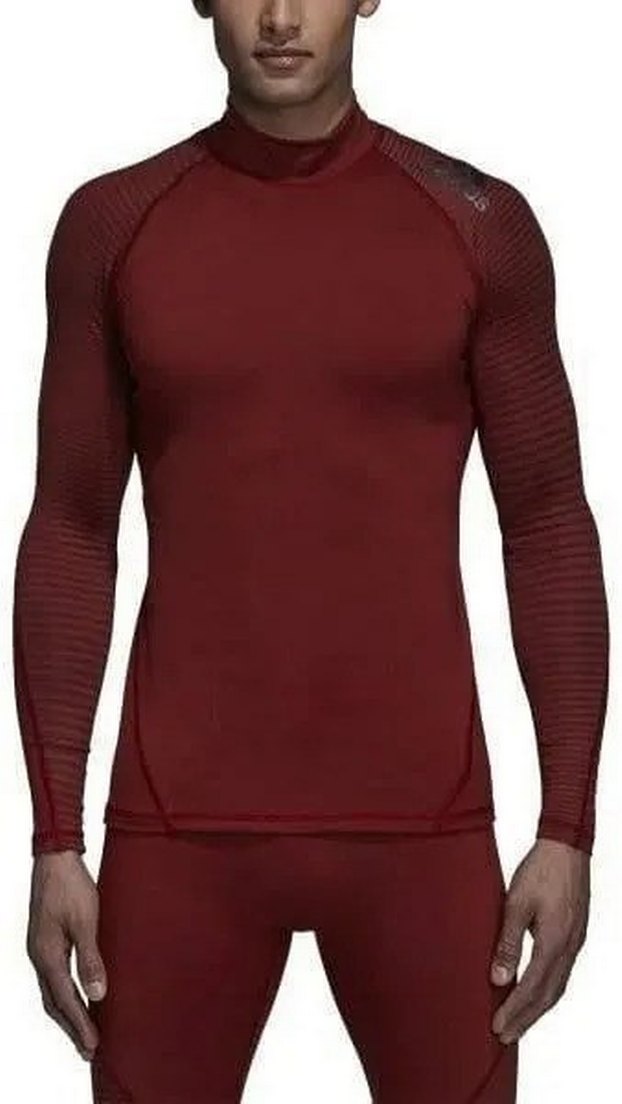 Adidas bordo Erkek Yüksek Yakalı Uzun Kollu Triko Üst - Görsel 3