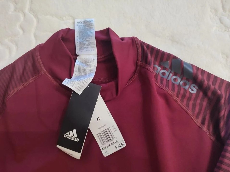 Adidas bordo Erkek Yüksek Yakalı Uzun Kollu Triko Üst - Görsel 2