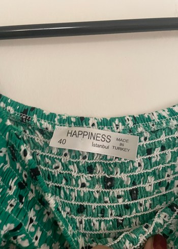 Yeşil Çiçek Desenli Uzun Bohem Elbise - Görsel 3