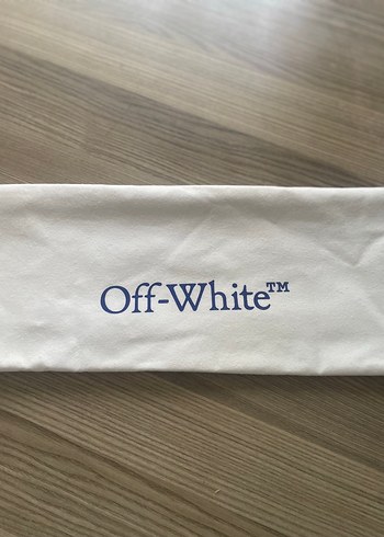 Beyaz Off-White Baskılı Toz Torbası - Görsel 4
