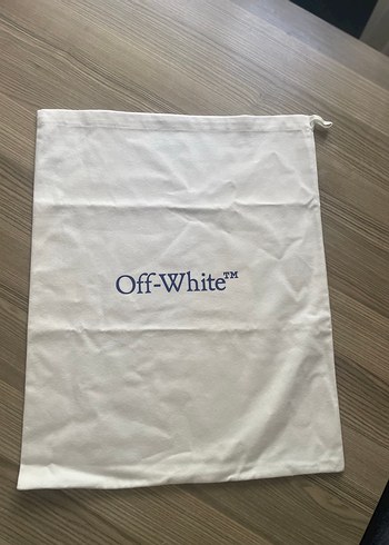 Beyaz Off-White Baskılı Toz Torbası - Görsel 2