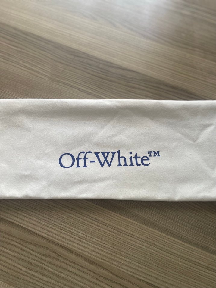 Beyaz Off-White Baskılı Toz Torbası - Görsel 4