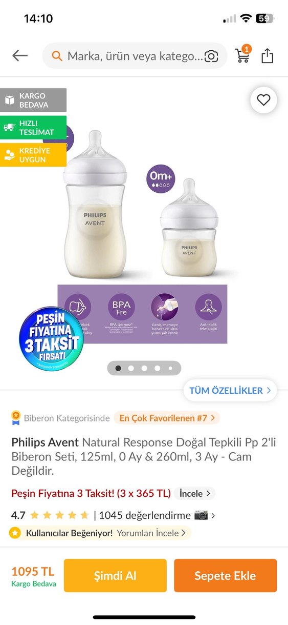 Philips Avent Bebek Biberon Seti Beyaz - Görsel 3