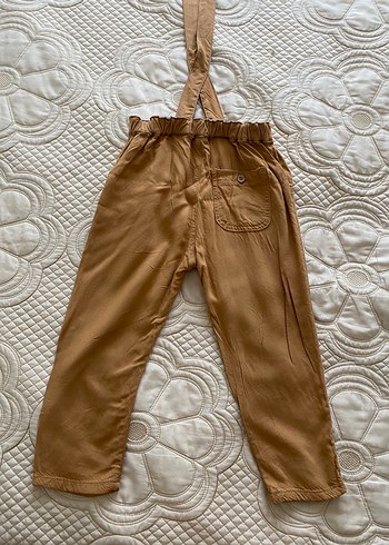 24-36 Ay Beden camel Renk Bej Askılı Erkek Çocuk Tulum