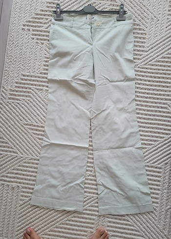 Su yeşili Kadın Normal Kesim Kumaş Pantolon