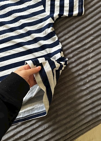 Erkek Mavi Çizgili Kısa Kollu Pijama Takımı - Görsel 6