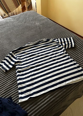 Erkek Mavi Çizgili Kısa Kollu Pijama Takımı - Görsel 5