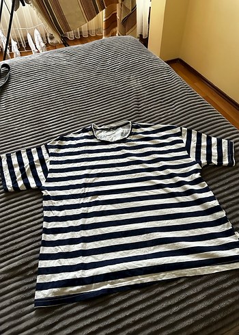 Erkek Mavi Çizgili Kısa Kollu Pijama Takımı - Görsel 4