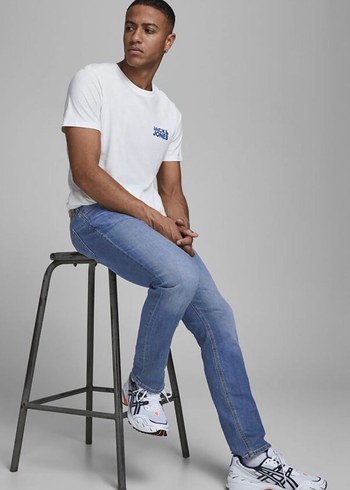 Erkek Beyaz Tie-Dye Denim Pantolon