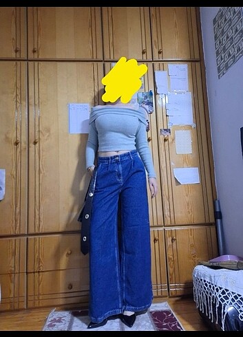 Zara zara pantolon, madonna yaka kazak ve canta