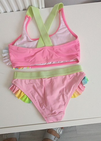 LC Waikiki Kız Çocuk Unicorn Baskılı Pembe Bikini