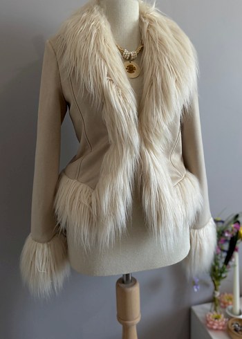 vintage tüylü ceket - Görsel 2