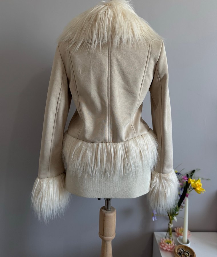 vintage tüylü ceket - Görsel 5