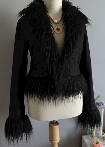 goth vintage ceket - Görsel 3