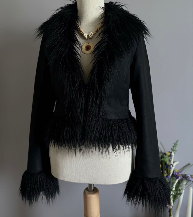 goth vintage ceket - Görsel 4