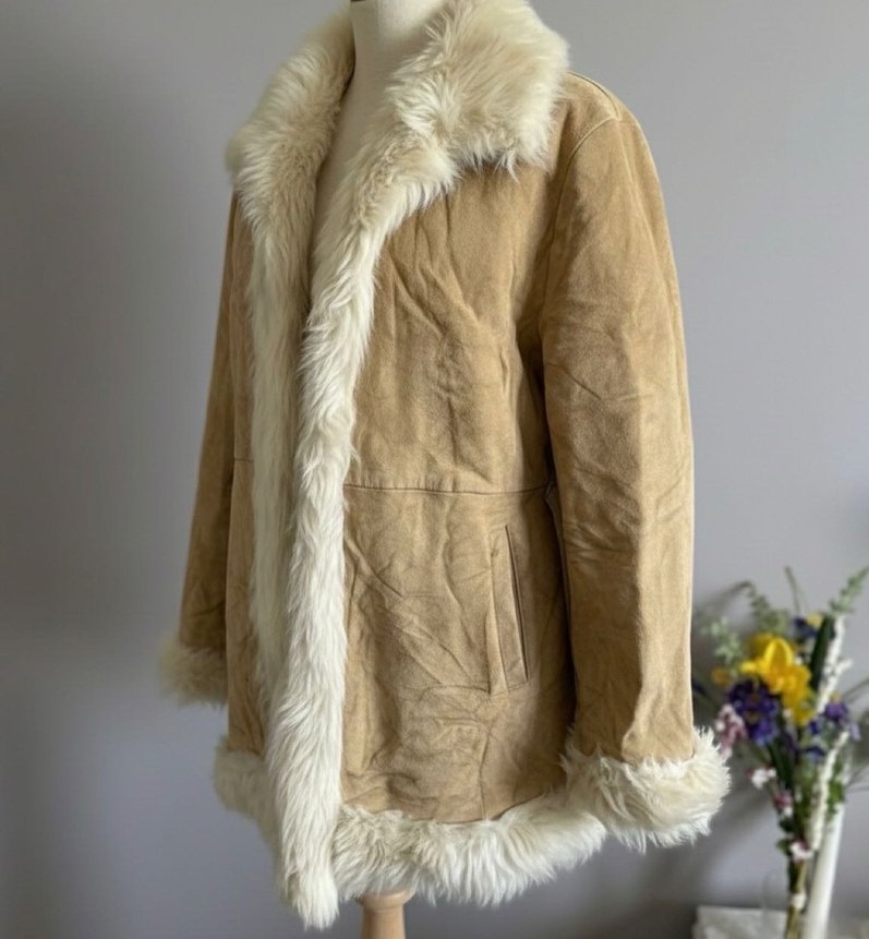 vintage deri kaban - Görsel 2