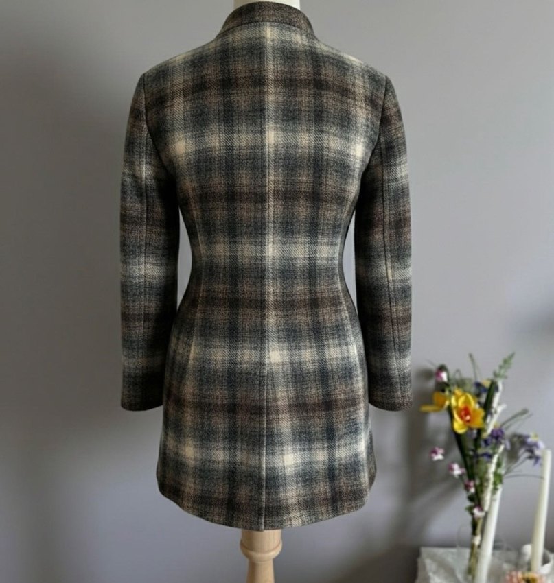 vintage ekose kaban - Görsel 3