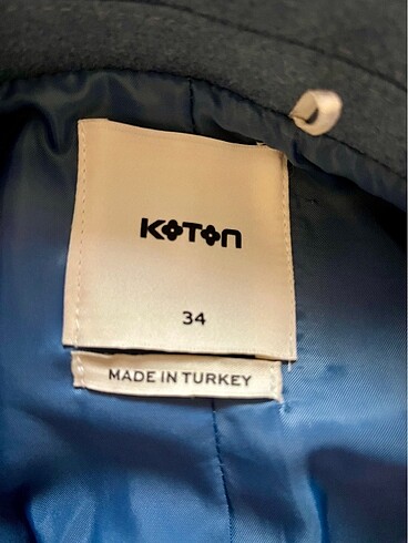 34 Beden Koton Mavi Kaban