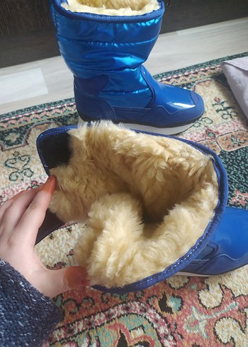 Mavi Kadın Yüksek Topuklu Tokalı Bot - Görsel 4