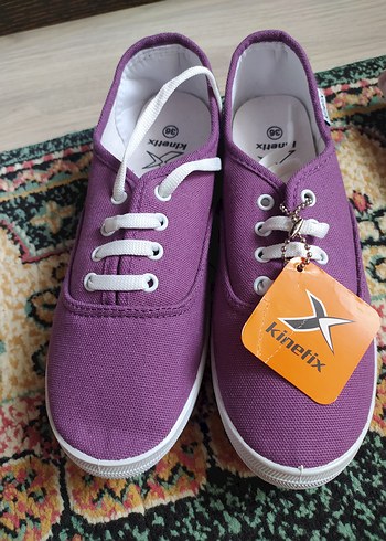 Mor Kadın Günlük Spor Ayakkabı Velcro - Görsel 2