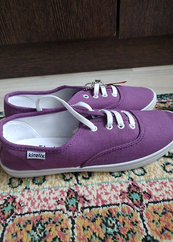 Mor Kadın Günlük Spor Ayakkabı Velcro - Görsel 3