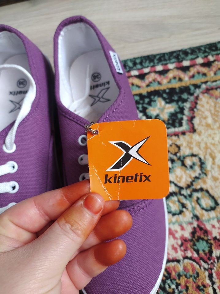 Mor Kadın Günlük Spor Ayakkabı Velcro - Görsel 4