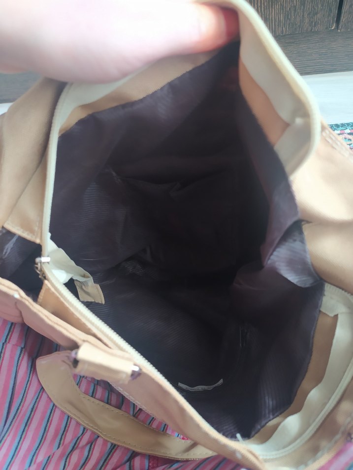 Bej Fermuarlı Kadın Çanta - Görsel 3