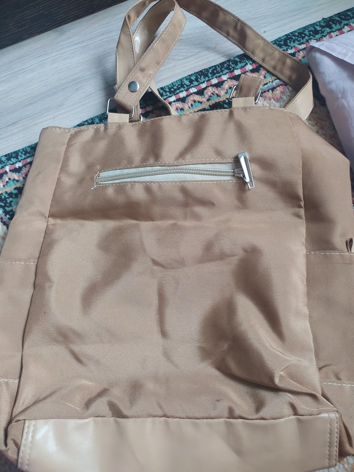 Bej Fermuarlı Kadın Çanta - Görsel 2
