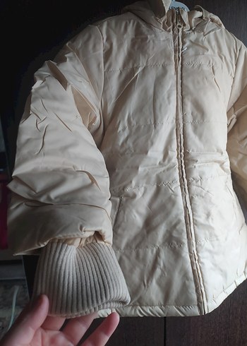 Beyaz Kadın Midi Kaban, Fermuarlı, Sokak Stili - Görsel 2