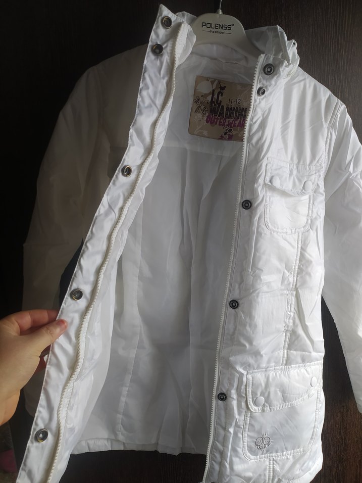 Kemerli Beyaz Kız Montu - Görsel 3