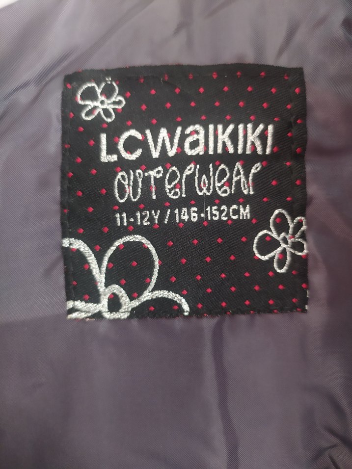 Düğmeli Gri Midi kız çoçuk mont - Görsel 2