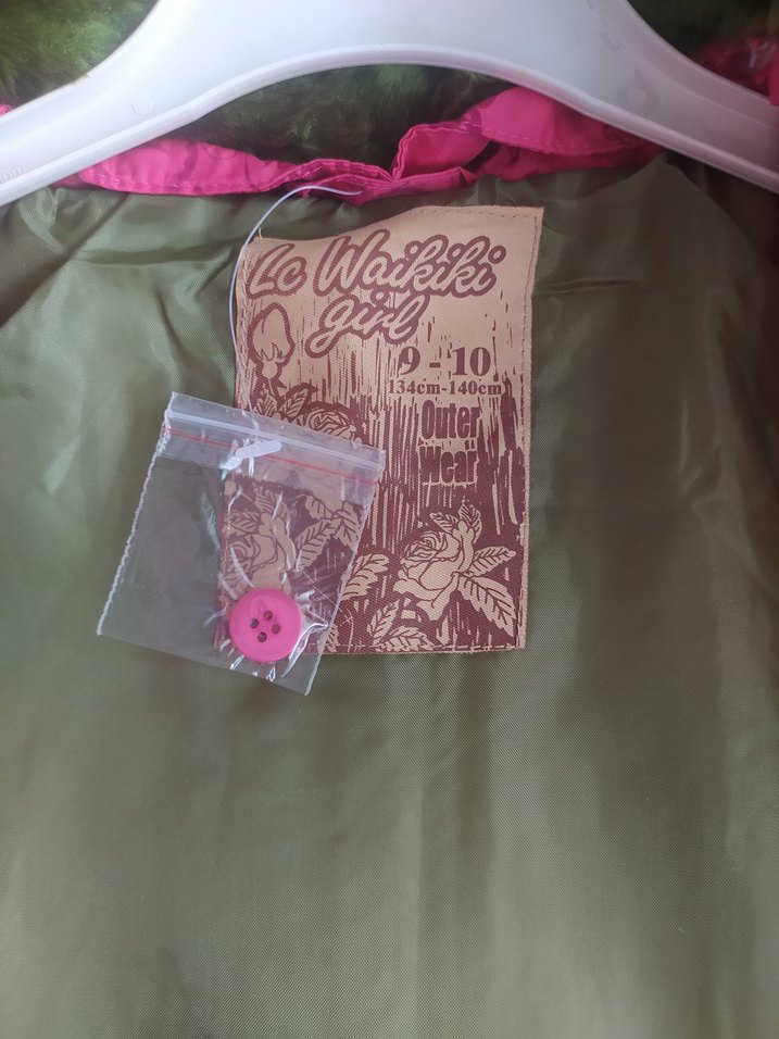 Kız Çocuk Renkli Düğmeli Ceket - Görsel 2