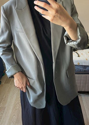 Zara Haki Düğmeli Kadın Blazer Ceket