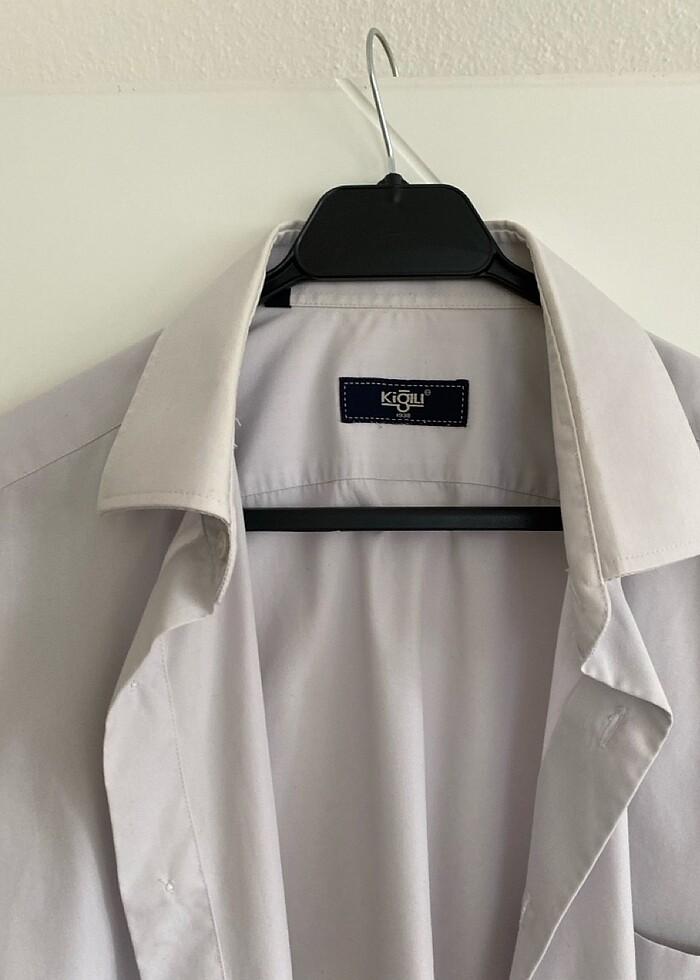 KIĞILI ERKEK GÜMÜŞ RENK GÖMLEK - Görsel 2