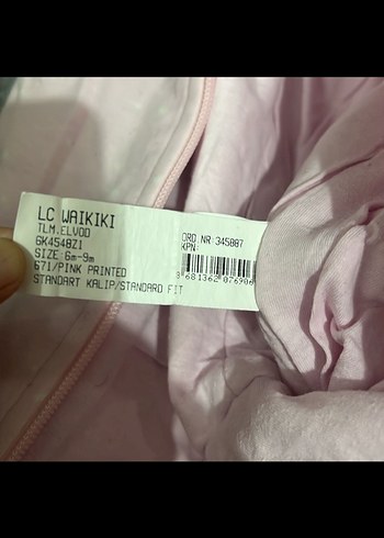 6-9 Ay Beden pembe Renk Kız Bebek Pembe LCW uyku tulumu
