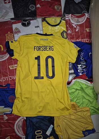 Sarı Erkek Kısa Kollu Spor Forma - Görsel 2