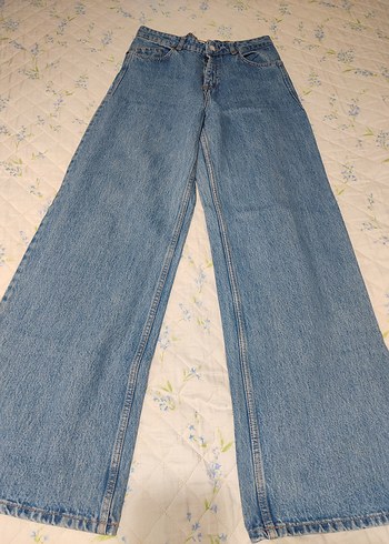 Gri Mavi Salaş Midi Kot Pantolon - Görsel 3