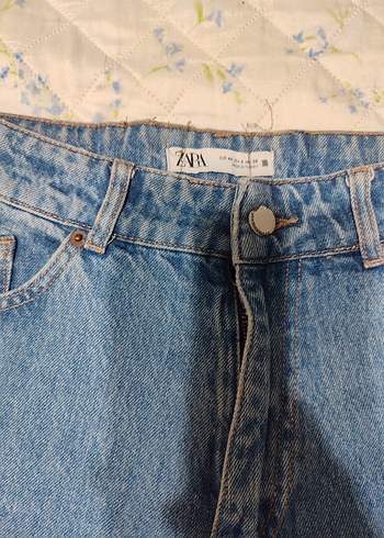 Gri Mavi Salaş Midi Kot Pantolon - Görsel 4